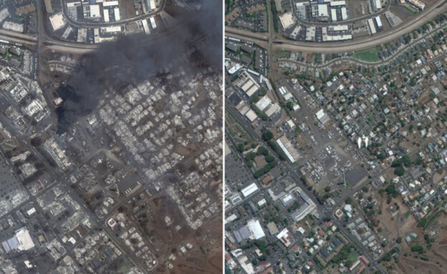 שרפות אדירות בהוואי: העיר ההיסטורית – לפני ואחרי